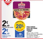 Pizza Chorizo Cuite sur Pierre Surgelée - Turini à 2,15 € dans le catalogue E.Leclerc