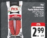 Echt ungarische Paprika Kolbasz Paare Angebote von Pick bei EDEKA Gera für 2,99 €