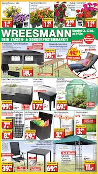 Gartenhaus im aktuellen Wreesmann Prospekt (Dresden) Gartenhaus im Wreesmann Prospekt "DEIN SAISON- & SONDERPOSTENMARKT!" mit 20 Seiten (Dresden)