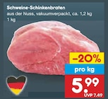 Schweine-Schinkenbraten im Angebot bei Netto Marken-Discount in Neumünster Schweine-Schinkenbraten Angebote bei Netto Marken-Discount Neumünster für 5,99 €