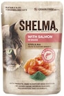 With Salmon in Sauce Angebote von Shelma bei REWE Chemnitz für 0,49 €