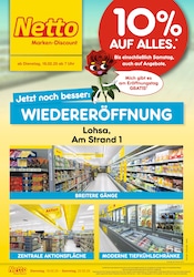 Aktueller Netto Marken-Discount Discounter Prospekt in Lohsa und Umgebung, "Wiedereröffnung - 10% AUF ALLES." mit 6 Seiten, 17.02.2025 - 22.02.2025