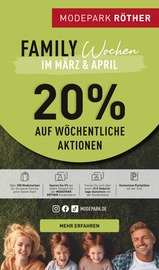 Aktueller Modepark Röther Mode Prospekt in Peiting und Umgebung, "Family Wochen im März und April" mit 4 Seiten, 23.03.2024 - 29.03.2024