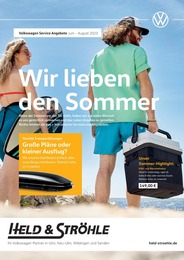 Volkswagen Prospekt für Ulm mit 1 Seite Volkswagen Prospekt für Ulm: "Wir lieben den Sommer", 1 Seite, 01.06.2023 - 31.08.2023