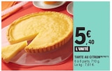Tarte au Citron - E.Leclerc Tarte au Citron à 5,40 € dans le catalogue E.Leclerc