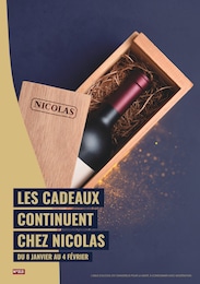 Prospectus Nicolas à Tauriac, "LES CADEAUX CONTINUENT CHEZ NICOLAS", 11 pages, 08/01/2025 - 04/02/2025