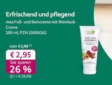 Fuß- und Beincreme mit Weinlaub Creme bei mea - meine apotheke im Prospekt "" für 2,95 €