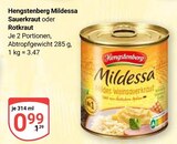 Mildessa Sauerkraut im Angebot bei GLOBUS in Zwickau Mildessa Sauerkraut Angebote von Hengstenberg bei GLOBUS Zwickau für 0,99 €