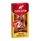 Tablettes de chocolat "Lot de 2" - CÔTE D'OR - Carrefour à Strasbourg Tablettes de chocolat "Lot de 2" - CÔTE D'OR en promo chez Carrefour Strasbourg à 6,99 €