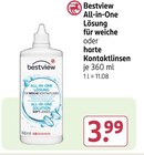 All-in-One Lösung für weiche oder harte Kontaktlinsen von Bestview im aktuellen Rossmann Prospekt für 3,99 €