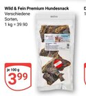Wild & Fein Premium Hundesnack im Angebot bei GLOBUS in Bruchsal Wild & Fein Premium Hundesnack Angebote bei GLOBUS Bruchsal für 3,99 €