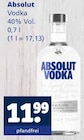 Vodka im Angebot bei Getränkewelt in Wuppertal Vodka Angebote von Absolut bei Getränkewelt Wuppertal für 11,99 €