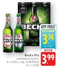 Pils im Angebot bei EDEKA in Bietigheim-Bissingen Pils Angebote von Beck's bei EDEKA Bietigheim-Bissingen für 3,74 €