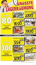 Aktueller Polstermöbel Fischer Prospekt mit Wohnlandschaft, "UNSERE GRÖSSTE LAGERRLAGERRÄUMUNG", Seite 2