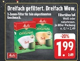 Filtertüten Original 1x4 Angebote von Melitta bei EDEKA Altenburg für 1,99 €