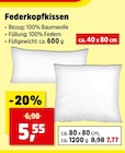 Federkopfkissen Angebote bei Thomas Philipps Gladbeck für 5,55 €