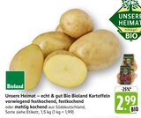 Unsere Heimat – echt & gut Bio Bioland Kartoffeln vorwiegend festkochend Angebote von Bioland bei E center Rodgau für 2,99 €