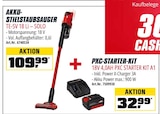 Aktuelle Batterie Angebote bei OBI in Hamburg Aktuelles AKKU- STIELSTAUBSAUGER TE-SV 18 Li – SOLO Angebot bei OBI in Hamburg ab 109,99 €