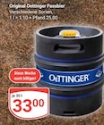 Aktuelles Original Oettinger Fassbier Angebot bei GLOBUS in Trier ab 33,00 €