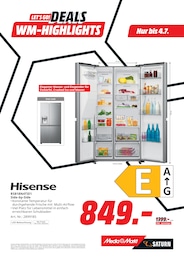 Kühlschrank im MediaMarkt Saturn Prospekt LET'S GO! DEALS WM-HIGHLIGHTS auf S. 6