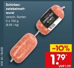 Schinken-zwiebelmett-wurst im Angebot bei Netto Marken-Discount in Ahlen Schinken-zwiebelmett-wurst Angebote bei Netto Marken-Discount Ahlen für 1,79 €