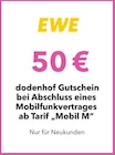 Gutschein Angebote von EWE bei dodenhof Bremerhaven für 50,00 €