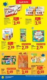 Prix et réduction Kinder dans le prospectus Lidl en cours Offre Kinder dans le catalogue Lidl du moment à la page 18