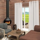 Rideau voilage brodé à rayure blanc 280x250 cm dans le catalogue Décor Discount