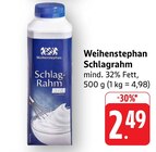 Schlagrahm im Angebot bei E center in Homburg Schlagrahm Angebote von Weihenstephan bei E center Homburg für 2,49 €