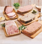 Pâté de campagne ou Pâté de foie ou Mousse forestière ou Tête roulée ou Pâté de tête persillée dans le catalogue Super U