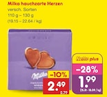 hauchzarte Herzen Angebote von Milka bei Netto Marken-Discount Bielefeld für 1,99 €