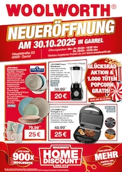 Woolworth Sonderposten Prospekt der aktuellen Woche mit 8 Seiten, gültig von 30.10.2025 bis 30.10.2025, in Edewecht und Umgebung Aktueller Woolworth Sonderposten Prospekt in Edewecht und Umgebung, "NEUERÖFFNUNG IN GARREL" mit 8 Seiten, 30.10.2025 - 30.10.2025