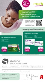 mea - meine apotheke Apotheken Prospekt der aktuellen Woche mit 4 Seiten, gültig von 01.02.2026 bis 28.02.2026, in Speichersdorf und Umgebung Aktueller mea - meine apotheke Apotheken Prospekt in Speichersdorf und Umgebung, "Unsere Februar-Angebote" mit 4 Seiten, 01.02.2026 - 28.02.2026
