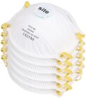 Lot de 10 masques de protection moulés FFP2 - Site en promo chez Brico Dépôt Saint-Étienne à 10,90 €