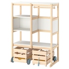 Aufbewahrungskomb. offen Kiefer weiß gebeizt, hell/weiß im IKEA Prospekt Aufbewahrungskomb. offen Kiefer weiß gebeizt, hell/weiß von FLISAT im aktuellen IKEA Prospekt für 149,97 €