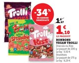 Bonbons Vegan - Trolli en promo chez Super U Bonbons Vegan - Trolli dans le catalogue Super U