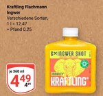 Flachmann Ingwer im Angebot bei GLOBUS in Herne Flachmann Ingwer Angebote von Kraftling bei GLOBUS Herne für 4,49 €