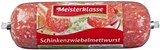 Schinkenzwiebelmettwurst Angebote von Meisterklasse bei REWE Darmstadt für 2,29 €