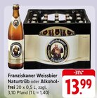 Weissbier Naturtrüb oder Alkoholfrei Angebote von Franziskaner bei E center Fellbach für 13,99 €