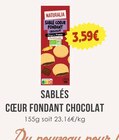 Sablé cœur fondant chocolat - Naturalia en promo chez Naturalia Sablé cœur fondant chocolat - Naturalia dans le catalogue Naturalia