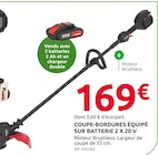 Promo Coupe-bordures équipé sur batterie 2 x 20 V à 169,00 € dans le catalogue Mr. Bricolage à Ajaccio