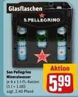 Mineralwasser im Angebot bei REWE in Rodgau Mineralwasser Angebote von San Pellegrino bei REWE Rodgau für 5,99 €