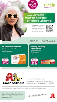 Aktueller mea - meine apotheke Prospekt "Unsere Juli-Angebote" Seite 1 von 4 Seiten