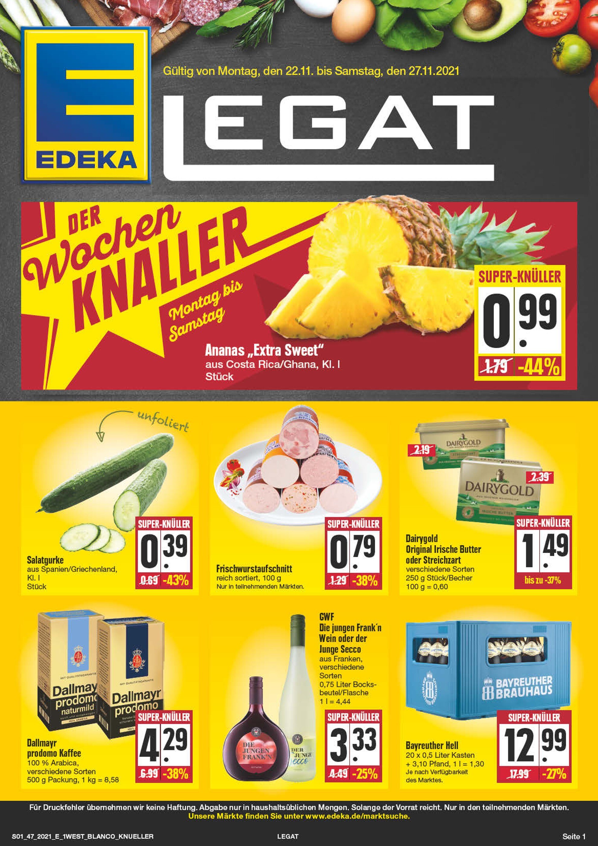 EDEKA Prospekt für Theisseil mit 28 Seiten EDEKA Prospekt für Theisseil: "Aktuelle Angebote", 28 Seiten, 29.11.2021 - 04.12.2021