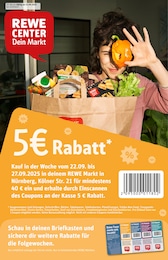 REWE Prospekt für Nürnberg: "Dein Markt", 42 Seiten, 22.09.2025 - 27.09.2025