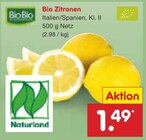 Bio Zitronen von BioBio für 1,49 € bei Netto Marken-Discount im Angebot Bio Zitronen von BioBio im aktuellen Netto Marken-Discount Prospekt