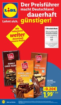 Schokolade im aktuellen Lidl Prospekt (Dortmund) Schokolade im Lidl Prospekt "Der Preisführer macht Deutschland dauerhaft günstiger!" mit 38 Seiten (Dortmund)