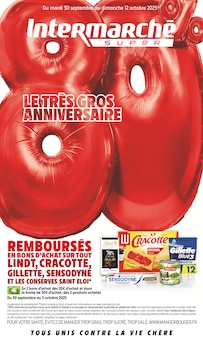 Prospectus Intermarché de la semaine "LE TRÈS GROS ANNIVERSAIRE" avec 1 pages, valide du 30/09/2025 au 12/10/2025 pour Longvic et alentours