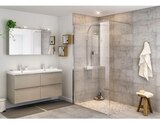 Paroi de douche à l'italienne Walk-In "Beloya" l.120 cm en verre transparent - GoodHome en promo chez Brico Dépôt Neuilly-sur-Seine à 219,00 €