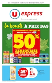 Catalogue Supermarchés U Express en cours à Margon et alentours, "La beauté à prix bas", 16 pages, 03/09/2024 - 15/09/2024